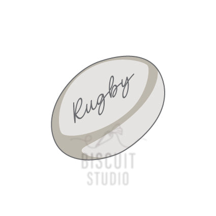 Rugby Ball Cookie Cutter – food safe PLA cookie cutter by Biscuit Studio