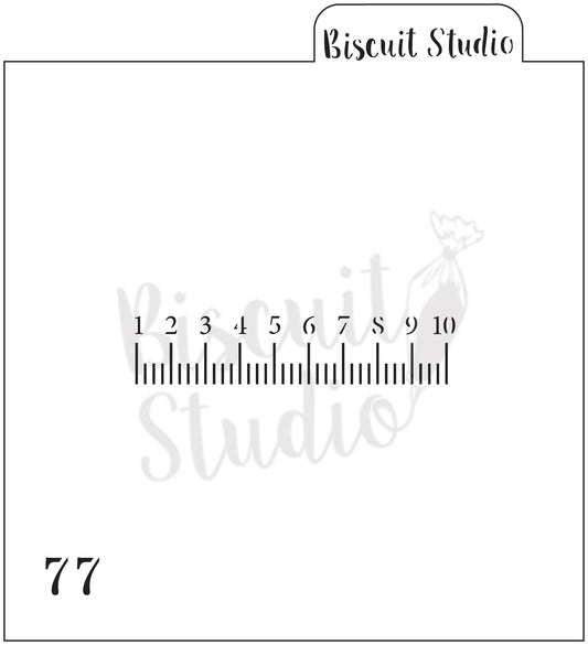Ruler markings cookie stencil