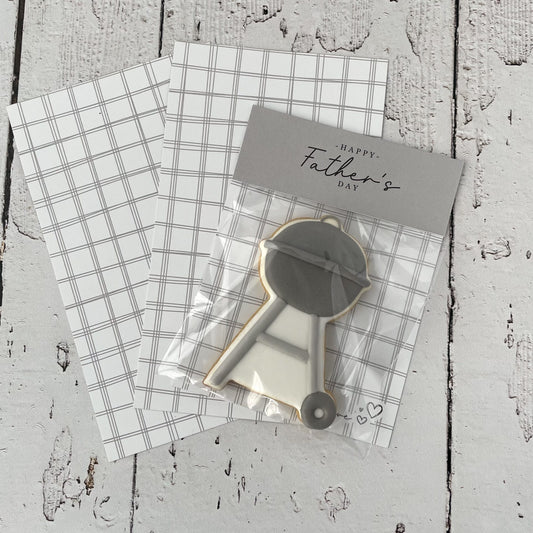 Grey Father's Day fold over gifting cards(pack of 10)