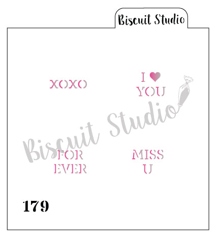 Conversation hearts 3 cookie stencil