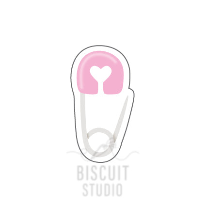 Baby safety pin cookie cutter