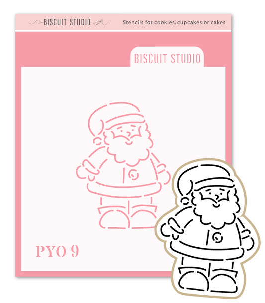 PYO Santa cookie stencil