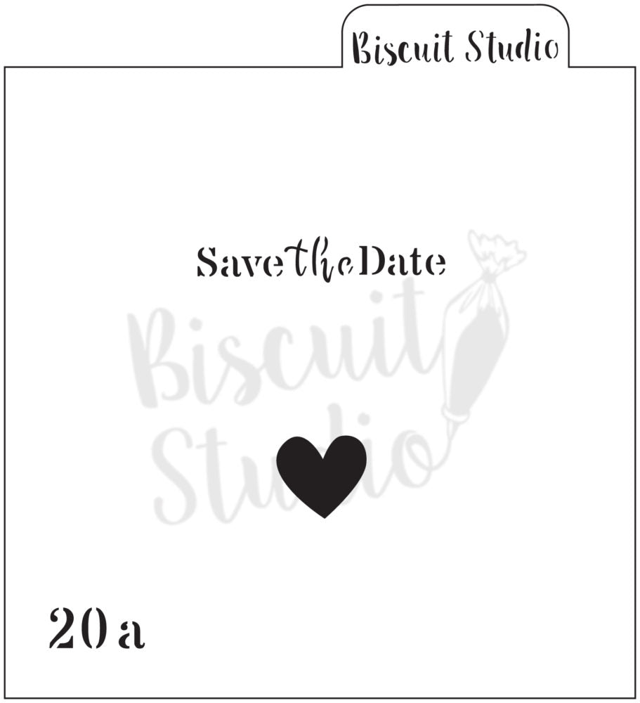 Save the date cookie stencil