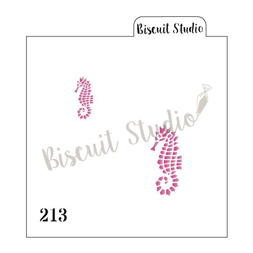Sea horse cookie stencil