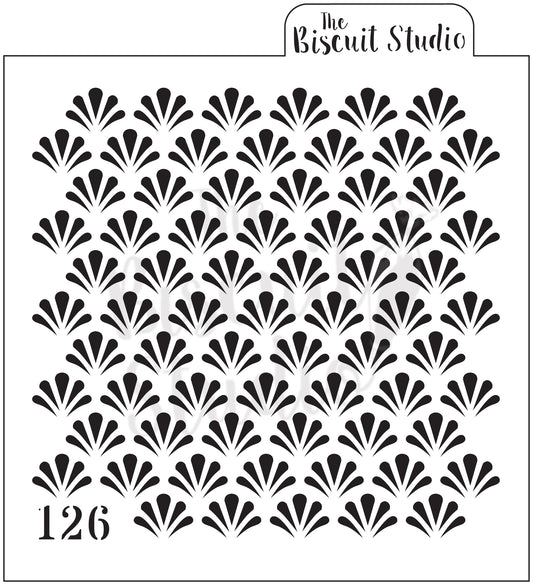 Shell pattern cookie stencil