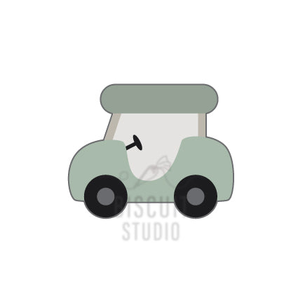 Golf Cart Cookie Cutter – food safe PLA cookie cutter by Biscuit Studio
