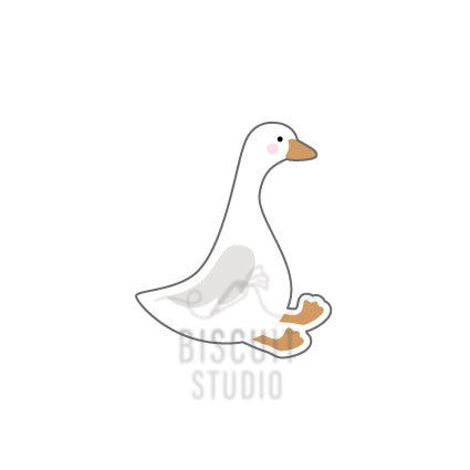 Sitting goose cookie cutter