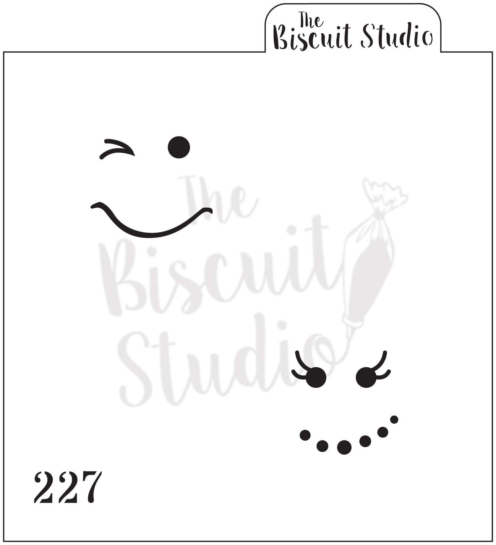 Large snowman face cookie stencils (2 set)