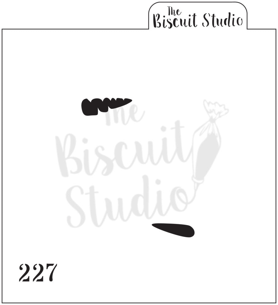 Large snowman face cookie stencils (2 set)