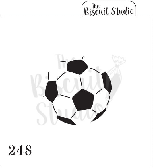 Soccer ball markings cookie stencil