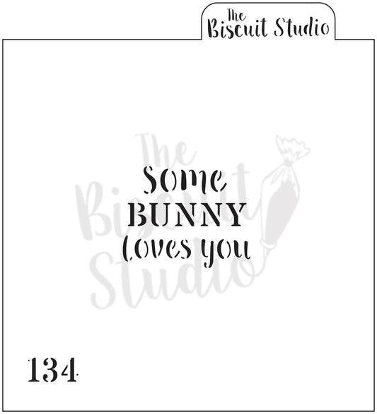 Some bunny loves you cookie stencil