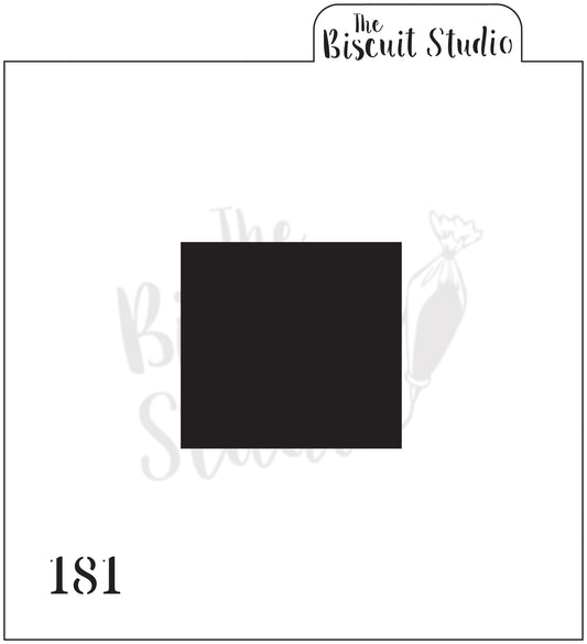 Square block out x 2 cookie stencil