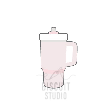 Tumbler with straw Cookie Cutter – food safe PLA cookie cutter by Biscuit Studio