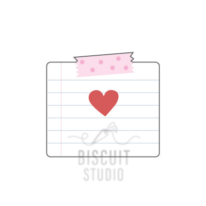 Sticky note cookie cutter