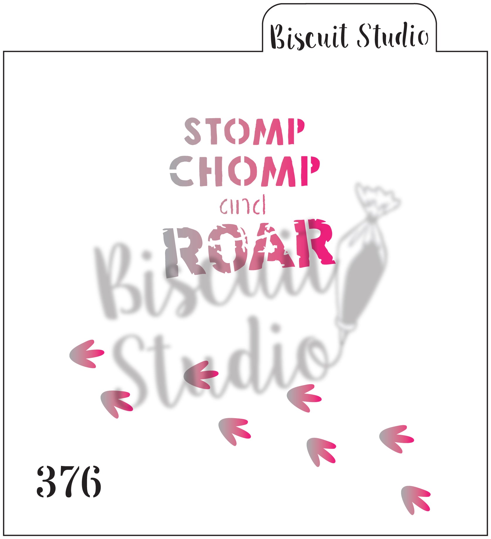 Dino roar cookie stencil