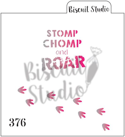 Dino roar cookie stencil