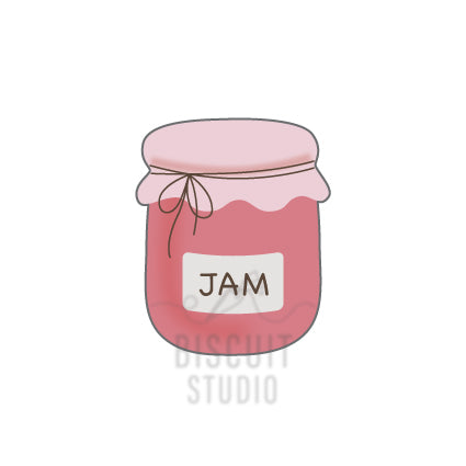 Jam jar Cookie Cutter – food safe PLA cookie cutter by Biscuit Studio