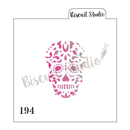 Sugar skull cookie stencil