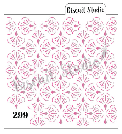 Swan pattern background cookie stencil