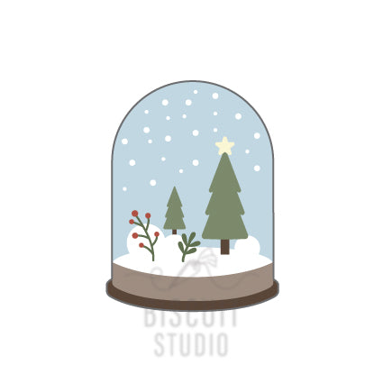 Tall snow globe cookie cutter