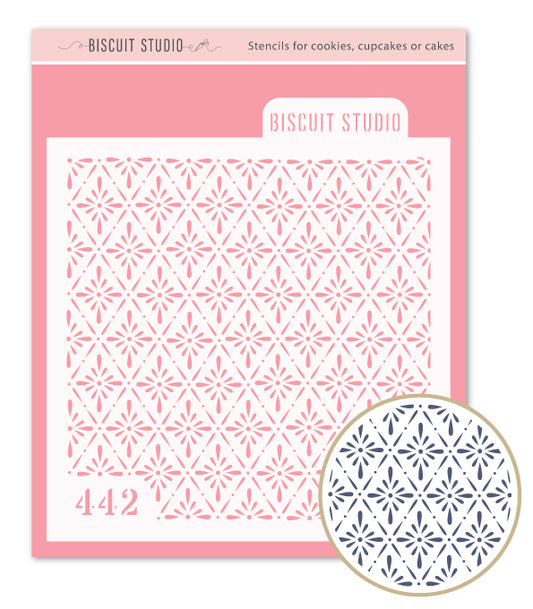 Tear Drop Tile Cookie Stencil