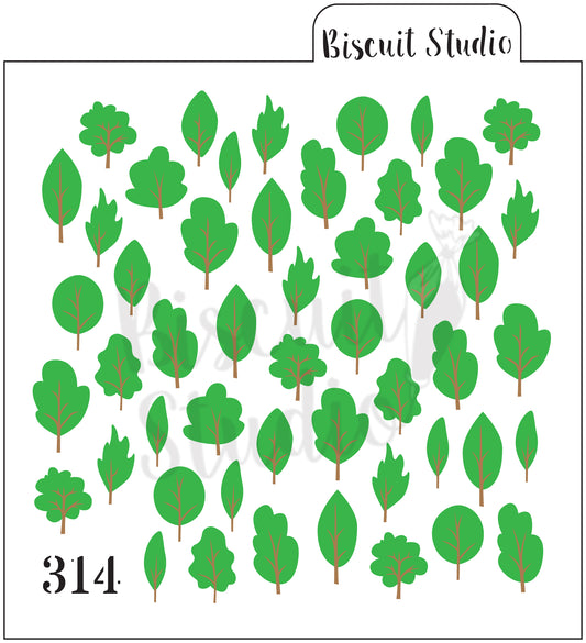 *Tree background 2 set cookie stencil
