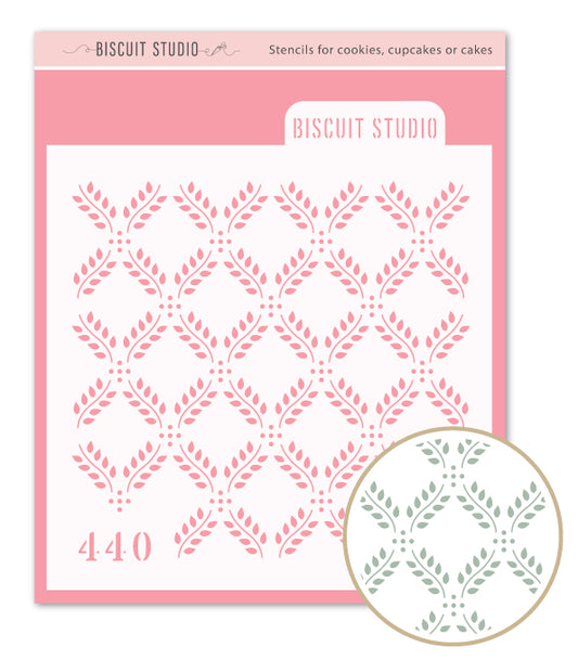 Trellis Leaves Cookie Stencil
