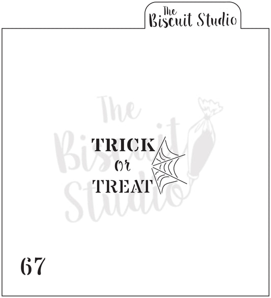 Trick or Treat cookie stencil