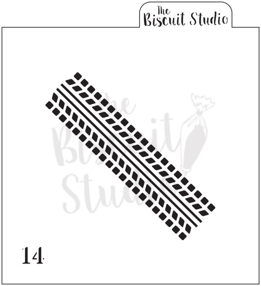 Tyre Mark cookie stencil
