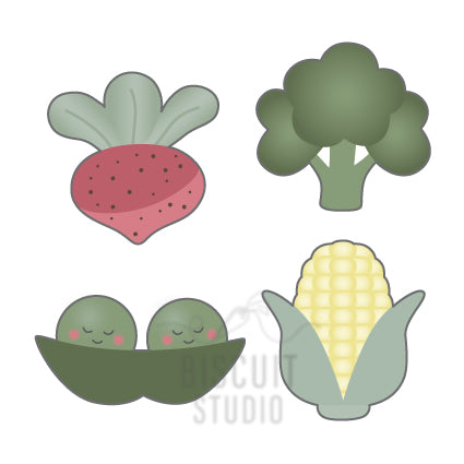 Mini Vegetable Cookie Cutter Set
