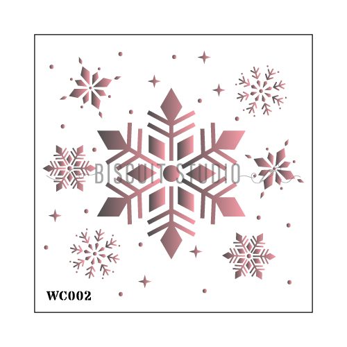 Snowflakes window stencil