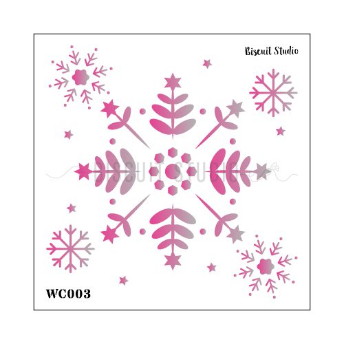 Lots of snowflakes window stencil