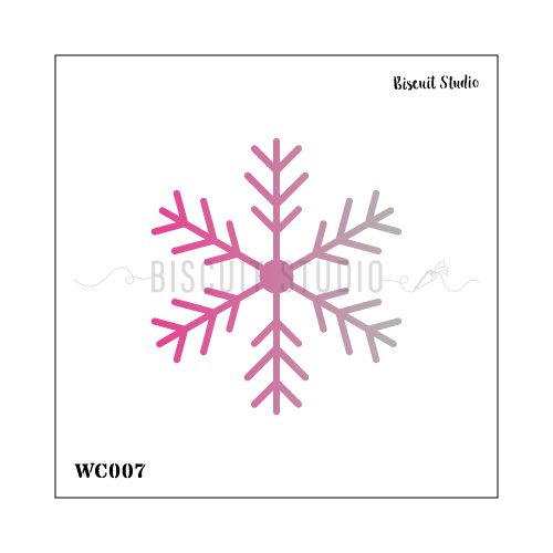Line snowflake window stencil