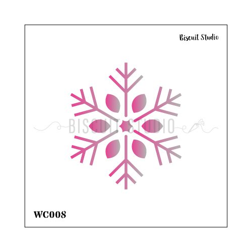 Thin snowflake window stencil