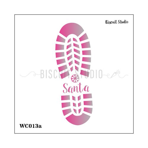 Santa foot steps stencil (2 Set)