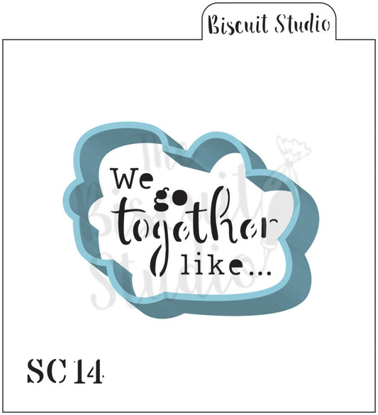 We go together like.. Cookie Cutter & Stencil Set