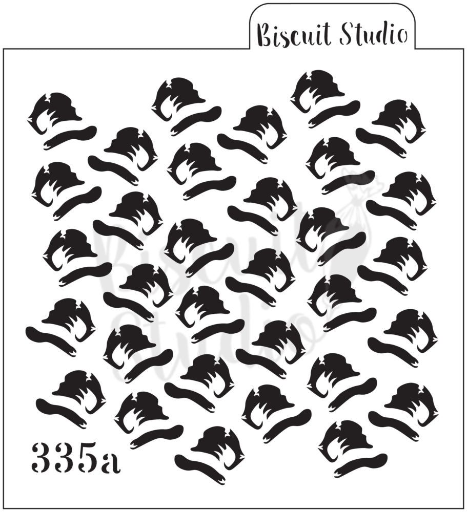 Witches hats background cookie stencil