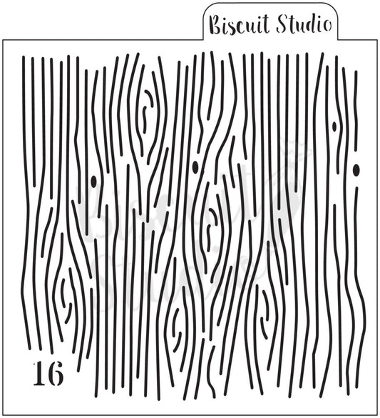 Woodgrain cookie stencil