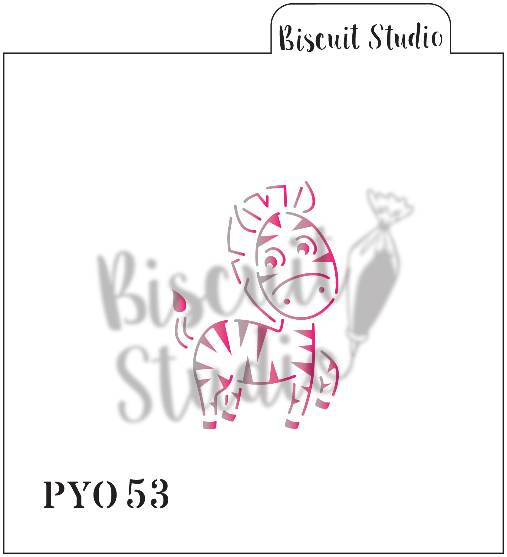 PYO Zebra cookie stencil